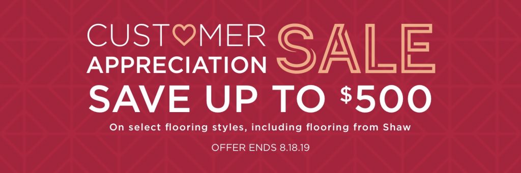 Customer appreciation sale banner | The Carpet Stop