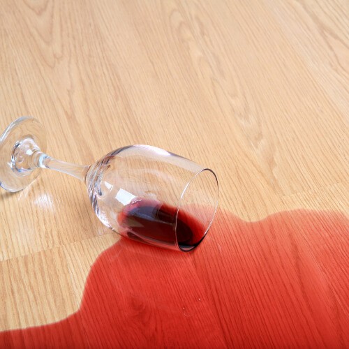 Red wine spill on laminate | The Carpet Stop